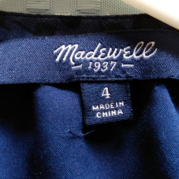 Silk Madewell dress blue womens size 4 - Picture 8 of 10